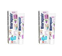 Biorepair® - Pasta de dientes para niños, 0-6 años, uva, pasta de dientes para niños sin flúor, sabor uva, anticaries, para encías saludables, 50 ml