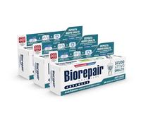 Biorepair, Pasta de dientes avanzada con protector activo contra Karie, 3 paquetes de 75 ml, antiácaros y bacterias, combate la placa y el karie, protege el barniz de la agresión bacteriana