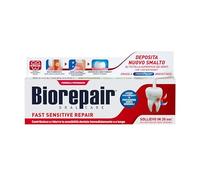 Biorepair, Pasta de dientes Fast Sensitive Repair, 12 paquetes de 75 ml, reduce la sensibilidad de los dientes y alivia el dolor de dientes sensibles en 30 segundos, protege y repara el esmalte de
