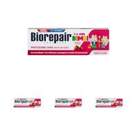 Biorepair, Pasta de dientes infantil de 0 a 6 años, Biorepair Pasta de dientes para niños, sin flúor, sabor a fresa, anticaries, encías saludables, 50 ml (Paquete de 4)