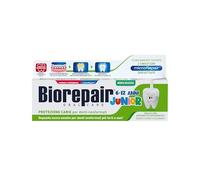 Biorepair, Pasta de dientes Junior de 6 a 12 años, pasta de dientes para niños sin flúor, con vitamina E, antioxidante, encías saludables, refrescante sabor a menta, 75 ml