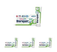 Biorepair, Pasta de dientes Junior de 6 a 12 años, pasta de dientes para niños sin flúor, con vitamina E, antioxidante, encías saludables, refrescante sabor a menta, 75 ml (Paquete de 4)