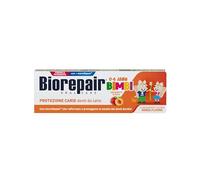Biorepair, Pasta de dientes para niños de 0 a 6 años, 12 paquetes de 50 ml Biorepair Pasta de dientes para niños sin flúor, sabor a melocotón, anticaria, para encías saludables