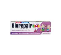 Biorepair, Pasta de dientes para niños de 0 a 6 años, pasta de dientes Biorepair para niños sin sabor a uva flúor, pasta dental anticaria, para encías sanas, 50 ml