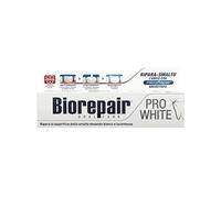 Biorepair, Pasta de dientes Pro White, 12 paquetes de 60 ml, pasta de dientes blanqueadora con tecnología de polímero PVP, reparación de esmalte y dientes para dientes blancos y brillantes, sin flúor