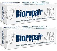 Biorepair Pro White Whitening Pasta de dientes con microRepair 2.5 fl.oz 75 ml, paquete de 2