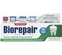 Biorepair, Total Protective Repair Zahnpasta, repariert Nagellack, schützt vor Plaque, Zahnstein und Karie, repariert Nagellack, hält den Atem frisch, Zahnpasta ohne Fluor, 75 ml