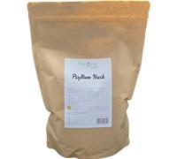 Biorganic Psyllium Husk 100% natural, 1Kg. Cáscaras de psyllium indio (plantago ovata), rico en fibra y vegano. Saciante. Mejora el tracto intestinal. Marca española.