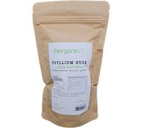 Biorganic Psyllium Husk 100% natural, Gránulo, 200g. Cáscaras de psyllium indio, rico en fibra y vegano. Saciante. Mejora el tracto intestinal. Marca española.
