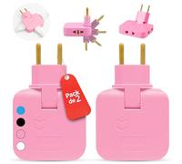 BIORYC ® [Pack 2] Ladron Enchufes Plano. Enchufe Plano Pared Extraplano de 3 Tomas Giratorio 180º. Ladrón Enchufe. Enchufes Planos Detras Muebles. Ladrones Enchufe. Regalo Dia de la Madre.