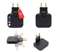 BIORYC ® [Pack 2] Ladron Enchufes Plano. Enchufe Plano Pared Extraplano de 3 Tomas Giratorio 180º. Ladrón Enchufe. Enchufes Planos Detras Muebles. Ladrones Enchufe. Regalo Dia de la Madre.