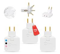 BIORYC ® [Pack 3] Ladron Enchufes Plano. Enchufe Plano Pared Extraplano de 3 Tomas Giratorio 180º. Ladrón Enchufe. Enchufes Planos Detras Muebles. Ladrones Enchufe. Regalo Dia del Padre.