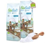 BioSalt Sal Marina Virgen Ecológica Pack Gourmet 2 x 650 g Sal Extra Gruesa Sal Natural Premium sin Refinar, Rica en Minerales para Cocina Saludable + eBook Recetas Incluido