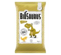 Biosaurus - Pack de 12 Bolsas de 50 Gr - Snack Ecológico de Maiz con Queso - Apto para Veganos