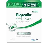 Bioscalin TOTAL•CARE Suplemento alimenticio con activos naturales para el cabello, la piel y las uñas más fuertes, para mujer y hombre, sin gluten, 90 comprimidos