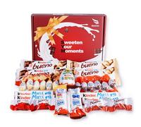 BIOSENIA Caja Regalo de Chococolates Original Surtido para Cumpleaños Niños San Valentin Aniversarios tu Pareja. Kinder Bueno, Happy Hippo, Huevo Sorpresa, Mini, Schokobons, Maxi. Cajita con 27 Uds