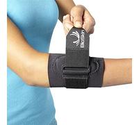 Bioskin Banda hipoalergénica codo con compresión y correa de apoyo Negro Small