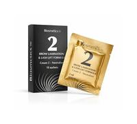Biosmetics Paso 2 Loción Neutralizante para Lifting de Pestañas y Laminado de Cejas - Pack de 10 Sobres Monodosis - Fijación de Larga Duración y Cuidado del Vello - Calidad Profesional Alemana