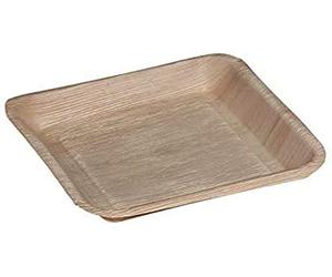 Biosylva 25 Unidades Palm-de Hojas de Platos Cuadrado 24 x 24 cm