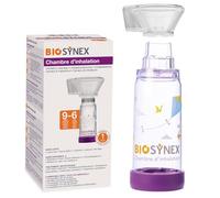 BIOSYNEX - Inhal'AIR - Chambre d'Inhalation - Espaceur pour Inhalateurs - Assistance Respiratoire Asthme, Bronchiolite - Sans Latex - Sans BPA - Taille 9 meses-6 años