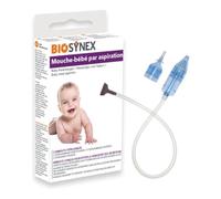 BIOSYNEX - Mosca de bebé manual - Mosca de bebé por aspiración - Aspirador nasal - 2 tamaños de puntas reutilizables - Higiénico - Desemboca la nariz - recién nacidos, bebés y niños