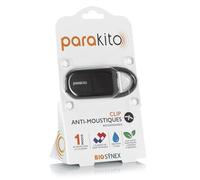 BIOSYNEX Parakito - Clip antimosquitos reutilizable - 2 pastillas incluidas con aceites esenciales, 1 mes de protección, sin deet, color negro - para mochila u otro equipo