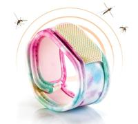 Biosynex PARAKITO - Pulsera antimosquitos reutilizable - 2 pastillas incluidas con aceites esenciales, 1 mes de protección, sin deet, talla Junior 3+ (Tie & Dye)