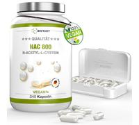 BIOTARY NAC N-acetil-L-cisteína 240 cápsulas 800 mg por cápsula incluye pastillero suministro para 8 meses alta dosis 100% vegano fórmula pura calidad verificada