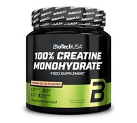 BioTechUSA 100% Creatine Monohydrate | Creatina de Grado Farmacéutico | Micronizada | Vegana | Libre de Gluteni, 300 g, Té helado de melocotón
