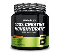BioTechUSA 100% Creatine Monohydrate | Creatina de Grado Farmacéutico | Micronizada | Vegana | Libre de Gluteni, 300 g, Naranja