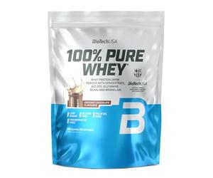 BioTechUSA 100% Pure Whey | Complejo de proteína de suero | Con BCAA y L-glutamina | Enzimas de bromelina | Bajo contenido en azúcar | Sin gluten | 900 g, Chocolate-Coco