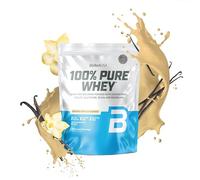 BioTechUSA 100% Pure Whey | Proteína en Polvo con BCAA y Glutamina | Sin Gluten, Sin Aceite de Palma, 1 kg, Vainilla Bourbon