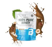 BioTechUSA 100% Pure Whey | Proteína en Polvo con BCAA y Glutamina | Sin Gluten, Sin Aceite de Palma, 1 kg, Avellanas