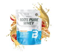 BioTechUSA 100% Pure Whey | Proteína en Polvo con BCAA y Glutamina | Sin Gluten, Sin Aceite de Palma, 1 kg, Tarta De Manzana