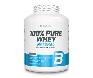 BioTechUSA 100% Pure Whey | Proteína en Polvo con BCAA y Glutamina | Sin Gluten, Sin Aceite de Palma, 2.27 kg, Neutro