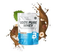 BioTechUSA 100% Pure Whey | Proteína en Polvo con BCAA y Glutamina | Sin Gluten, Sin Aceite de Palma, 454 g, Avellanas
