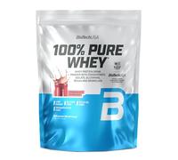 BioTechUSA 100% Pure Whey | Proteína en Polvo con BCAA y Glutamina | Sin Gluten, Sin Aceite de Palma, 900 g, Fresa