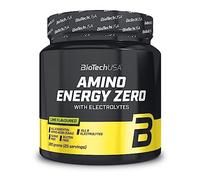 BioTechUSA Amino Energy Zero with Electrolytes | Pre-Entrenamiento | 9 Aminoácidos Esenciales | Cafeína | Sin Azúcar, Sin Gluten, 360g, Lima