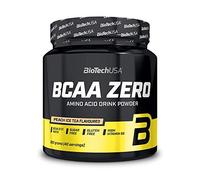 BioTechUSA BCAA Zero - Aminoácidos Esenciales en Polvo | 6g BCAA con L-Leucina Instantánea | Vegano | Sin Azúcar, Sin Lactosa, Sin Gluten, 360 g, Té helado con melocotón