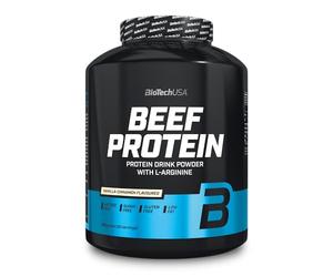BioTechUSA Beef Protein, 87% Hydrolysed Protein Peptide Formula, Sin Lactosa ni Gluten, Bajo en Grasa, Sin Azúcar, Apto para la Dieta Paleo, 1,816 kg, Vainilla-Canela
