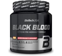 BioTechUSA Black Blood NOX+ | Fórmula pre-entrenamiento | con cafeína, creatina, tirosina | sin azúcar | 340 g | Naranja sanguina
