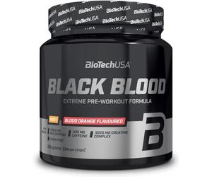 BioTechUSA Black Blood NOX+ | Fórmula preentrenamiento con cafeína | Complejo NOX | con citrulina, arginina y beta-alanina | con complejo de creatina | Sin azúcar | 340 g, Naranja sanguina