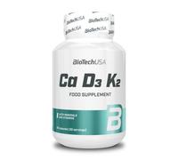 BioTechUSA Ca D3 K2, Suplemento alimenticio en cápsulas que contienen calcio, con vitaminas y minerales, 90 cápsulas