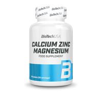 BioTechUSA Calcium Zinc Magnesium | Contienen 4 tipos de minerales | Para la salud ósea y el funcionamiento normal del sistema inmunitario | Vegano, sin gluten y sin lactosa | 100 comprimidos