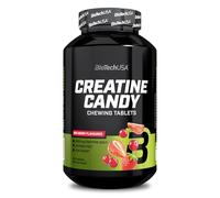 BioTechUSA Creatine Candy | Comprimidos masticables afrutados con 3 g de monohidrato de creatina micronizada | Potenciador de la fuerza y el rendimiento muscular, 240 comprimidos, Frutos del bosque