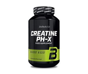 BioTechUSA Creatine pH-X | Con creatina tamponada | CreaBASE Monohidrato de creatina | Fórmula en cápsulas | Sin gluten, lactosa ni azúcar | 210 cápsulas