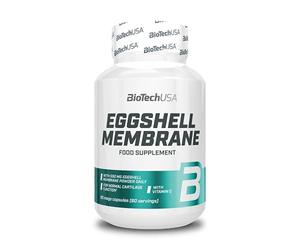 BioTechUSA Eggshell membrane, Cápsulas con membrana de cáscara de huevo molida y vitamina C, 60 cápsulas