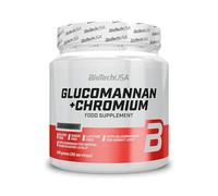 BioTechUSA Glucomannan+Chromium | Con diversas fibras vegetales | Con inulina y cromo | Vegano | Sin lactosa, sin azúcar y sin gluten | 225 g, sin sabor