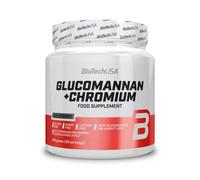 BioTechUSA Glucomannan+Chromium | Suplemento de fibra sin sabor | para la pérdida de peso y el apoyo de azúcar en la sangre | Sin lactosa, sin azúcar y sin gluten, 225 g
