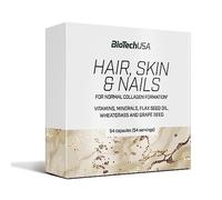 BioTechUSA Hair, Skin & Nails | 10 vitaminas | 3 minerales | Preparados de hierbas | L-metionina, 54 cápsulas